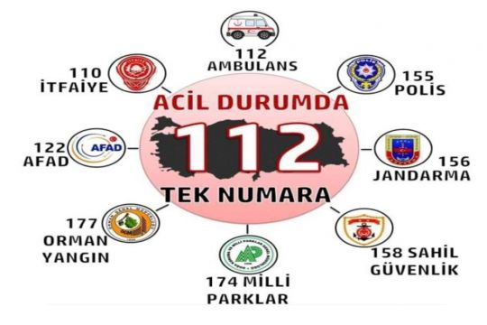 ACİL NUMARALARI 112 de BİRLEŞTİ