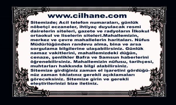 wwwçcilhane.com SİTEMİZ HAKKINDA